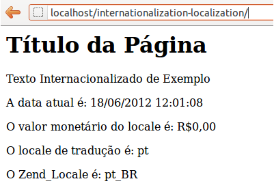 Página em Português